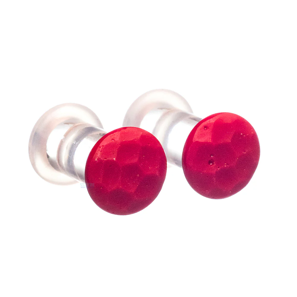 Martele Glass Color Front Plugs - Red - Image 3