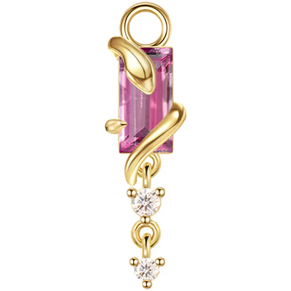"Eden" Snake Charm in Gold with Gemstones - Image 4
