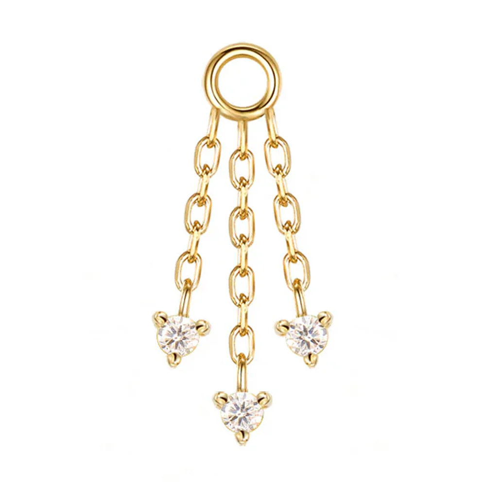 "Esme" Chain Charm in Gold with Diamonds - Image 2