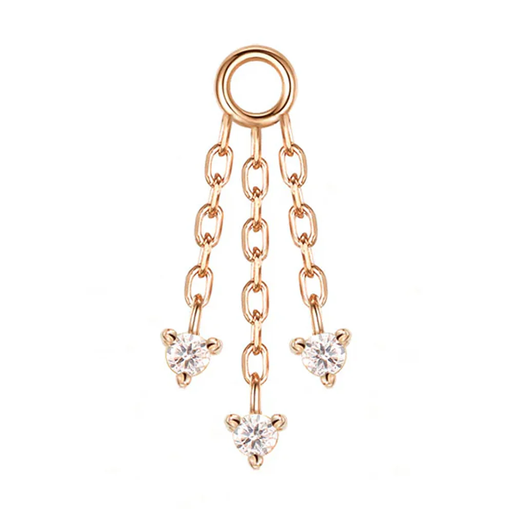"Esme" Chain Charm in Gold with Diamonds - Image 4