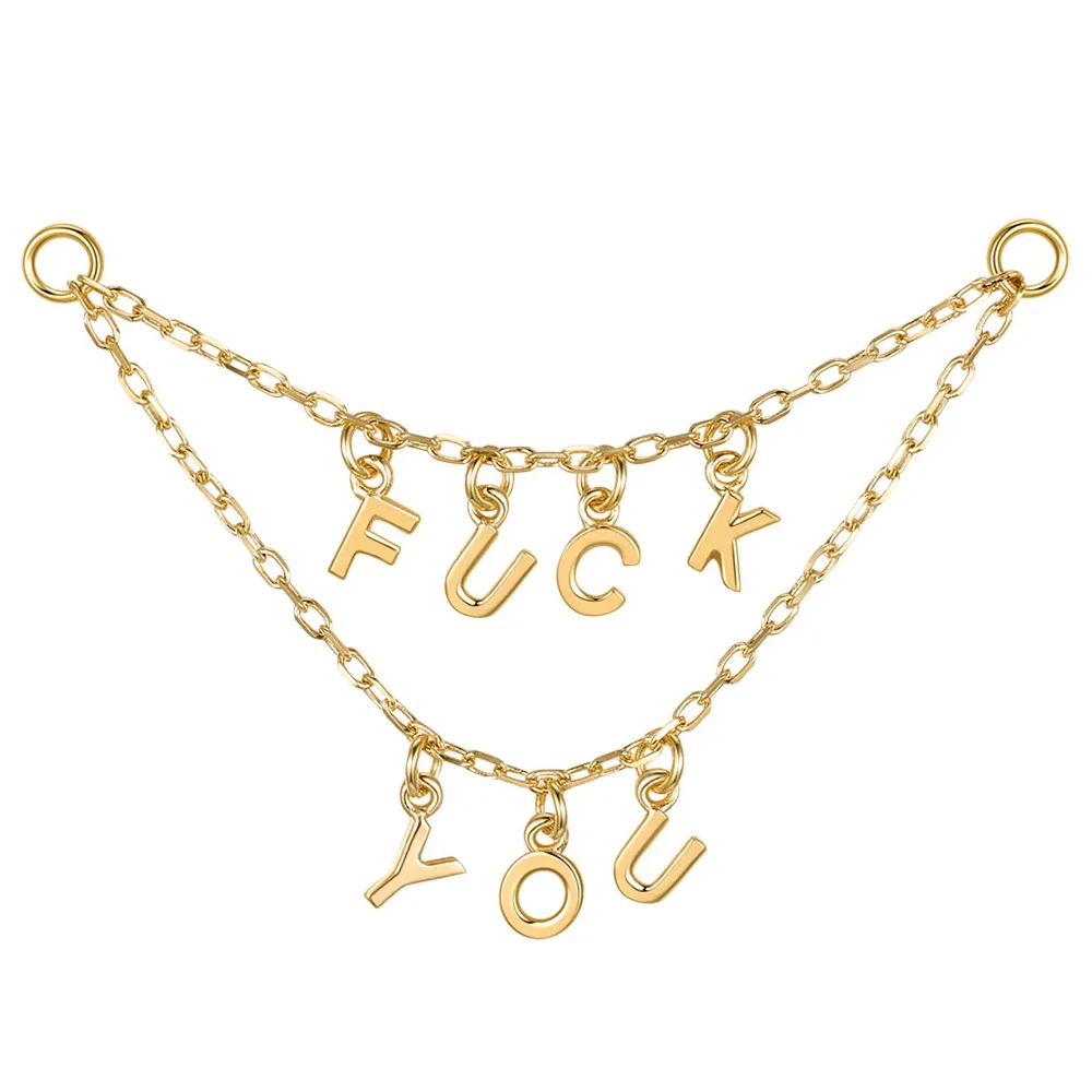 Letter Chain Attachment in Gold - Image 7