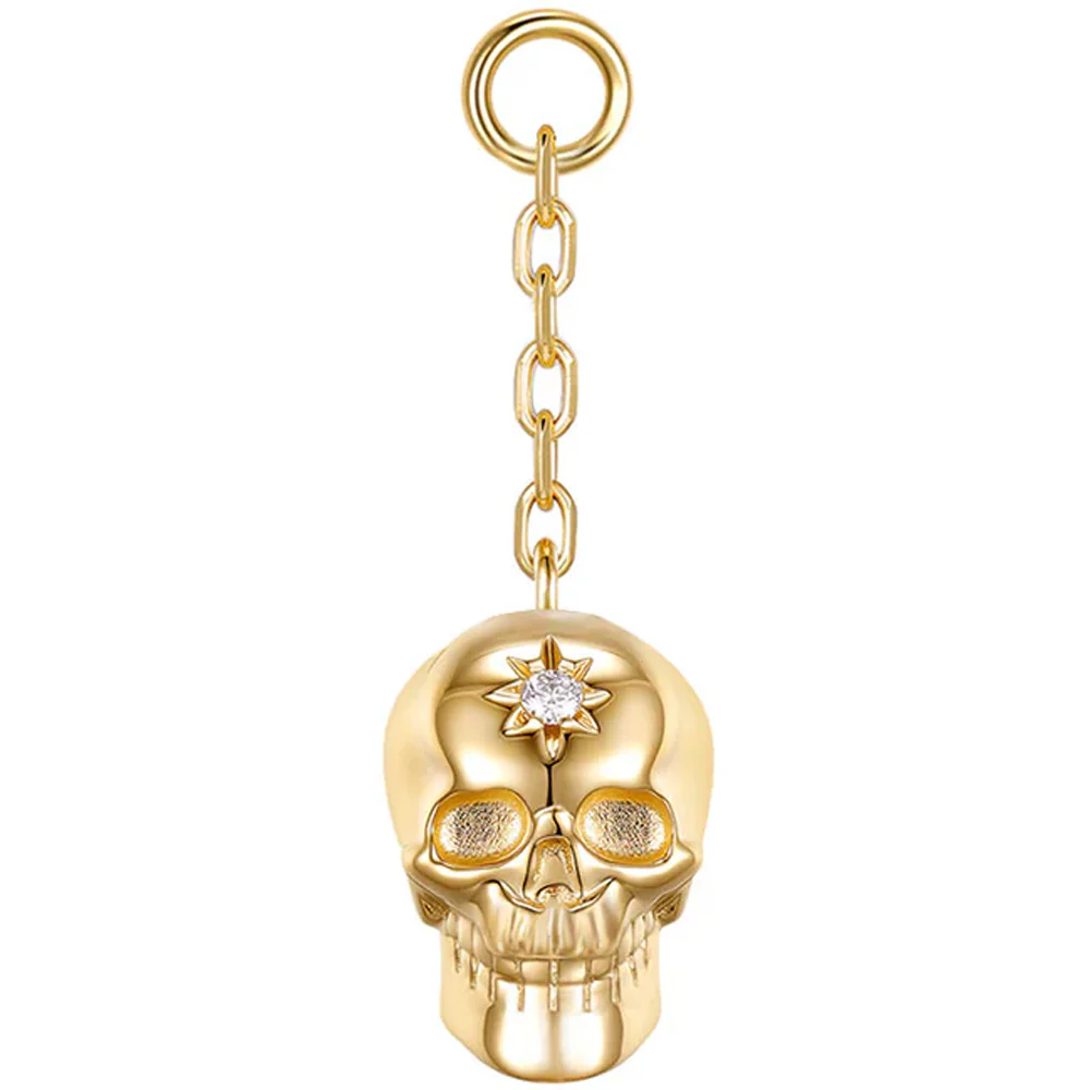 "Stardust" Chain Charm in Gold with Diamond
