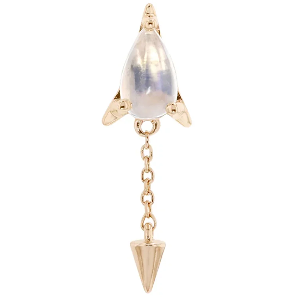 threadless: "Arabella" End in Gold with Moonstone - Image 5