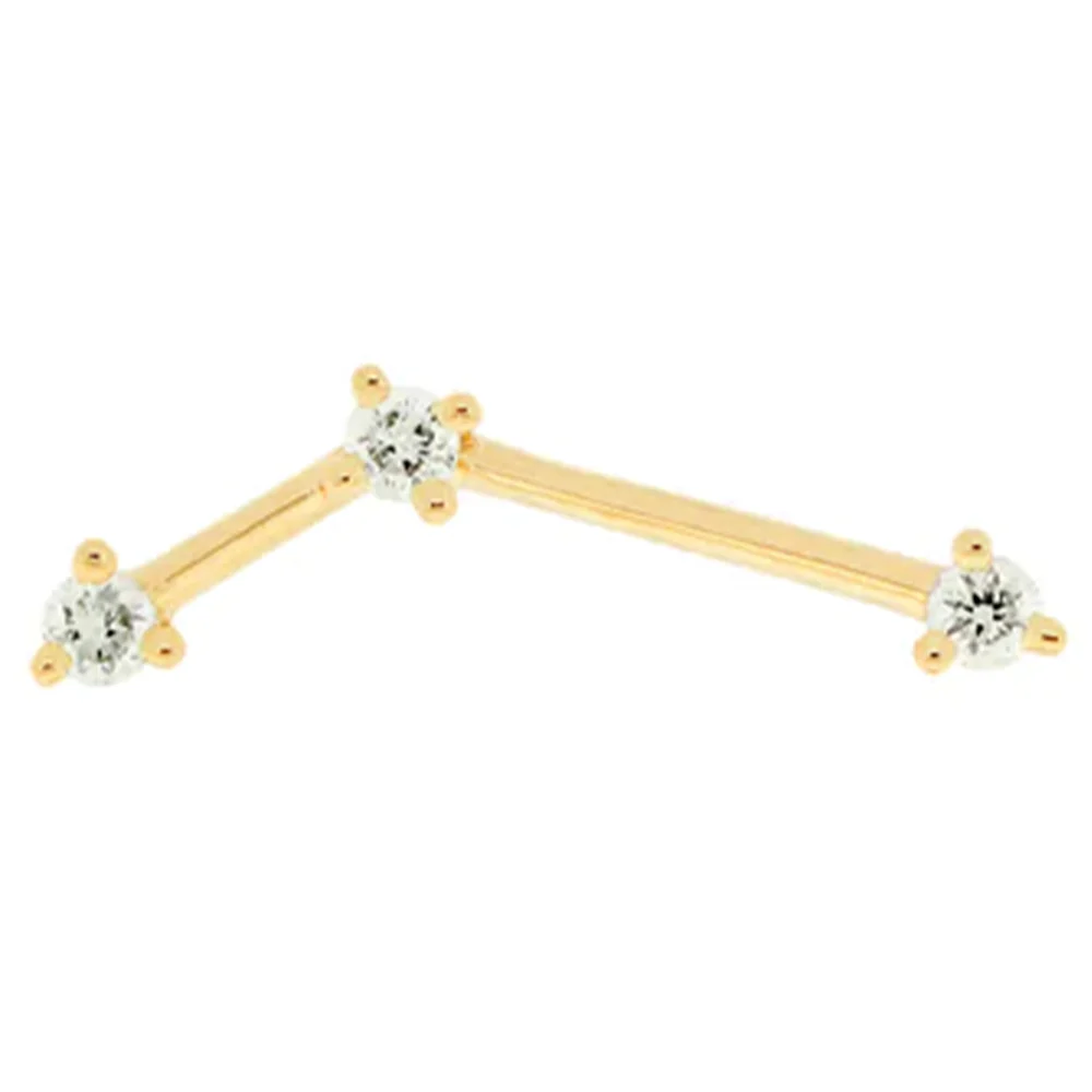 threadless: "Astera 3" End in Gold with Diamonds - Image 5
