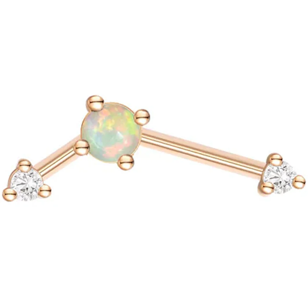 threadless: "Astera 3" End in Gold with Opal & Diamonds - Image 3