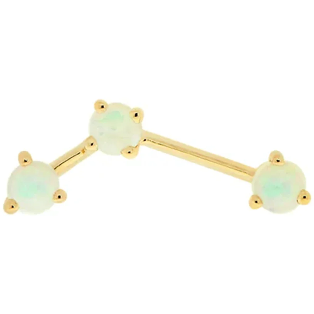 threadless: "Astera 3" End in Gold with Opals - Image 5