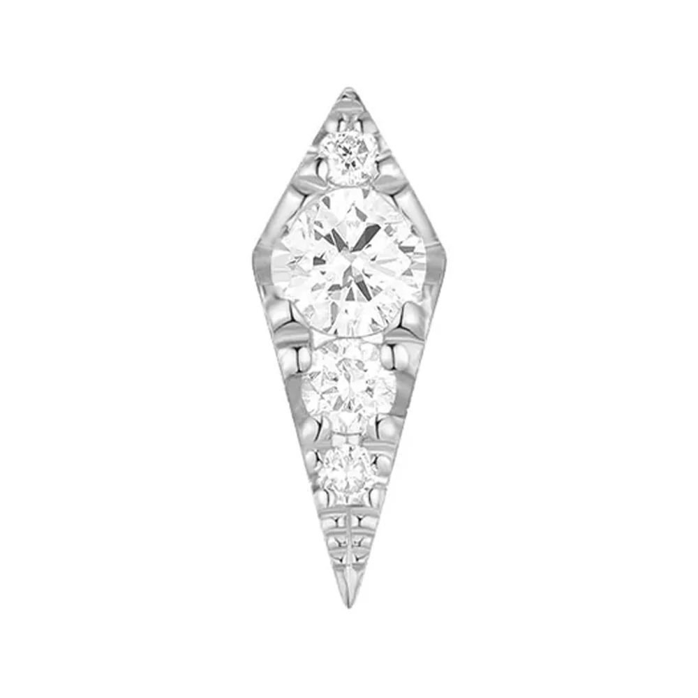 threadless: "Blade" End in Gold with Diamonds - Image 3