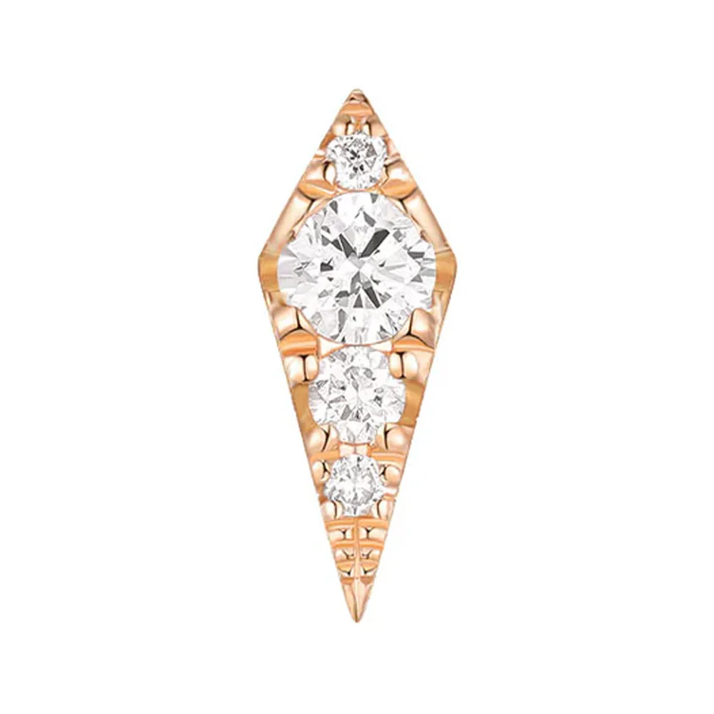 threadless: "Blade" End in Gold with Diamonds - Image 4