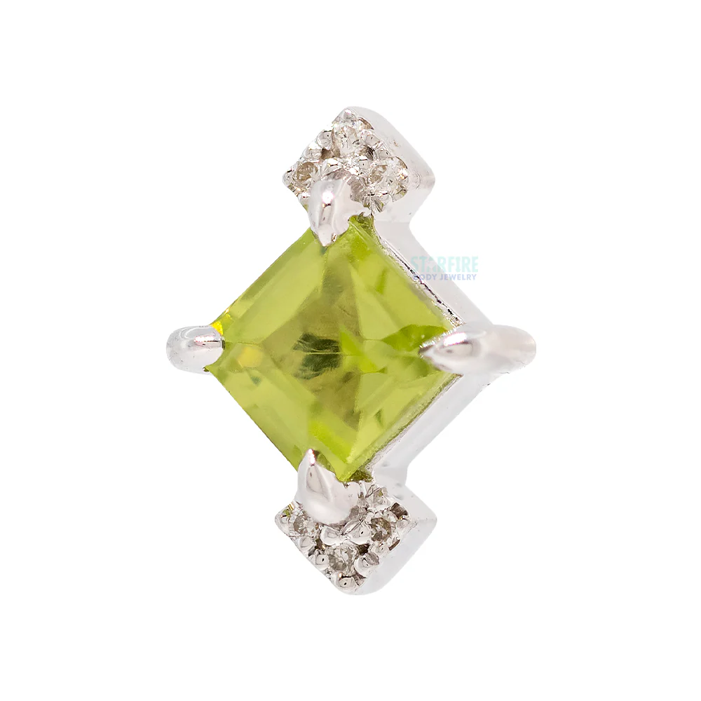 threadless: "Blake" End in Gold with Peridot & Diamonds