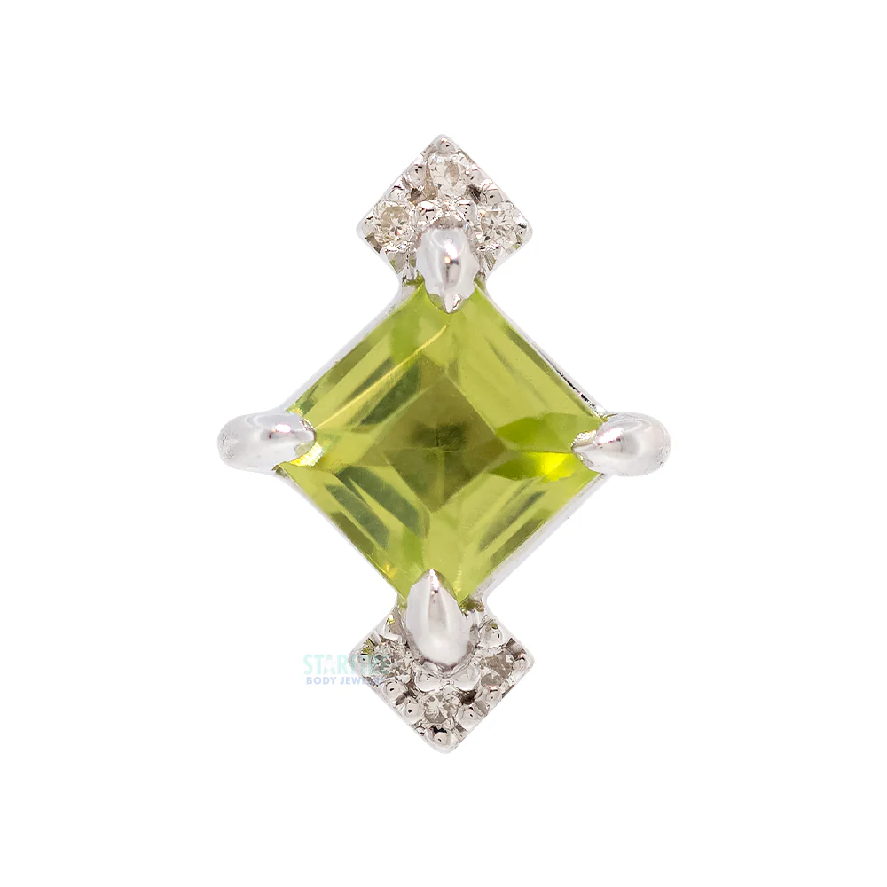 threadless: "Blake" End in Gold with Peridot & Diamonds - Image 3