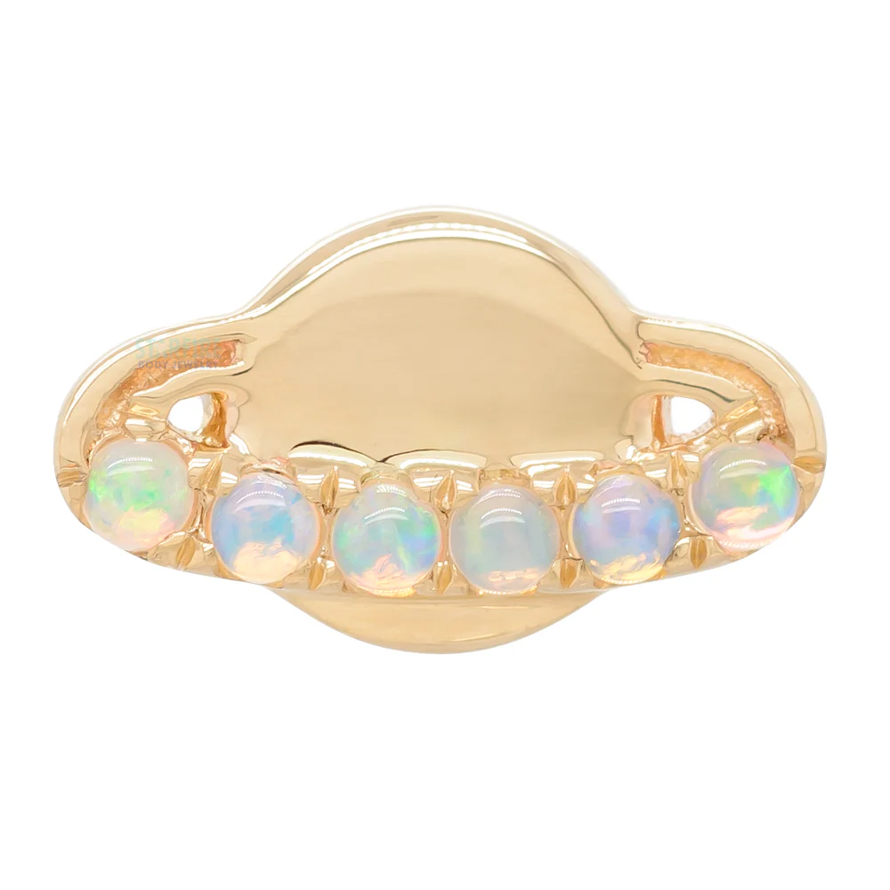 threadless: "Calypso" Mini End in Gold with Opal Ring