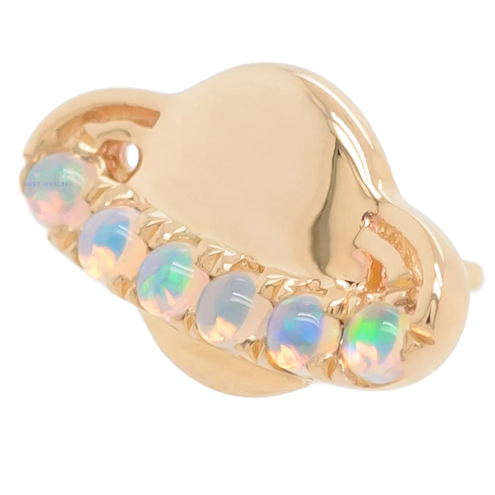 threadless: "Calypso" Mini End in Gold with Opal Ring - Image 3