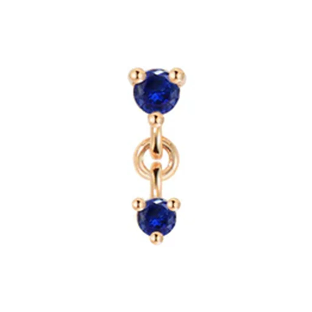 threadless: "Cascade 2" Chain End in Gold with Genuine Gemstones - Image 10