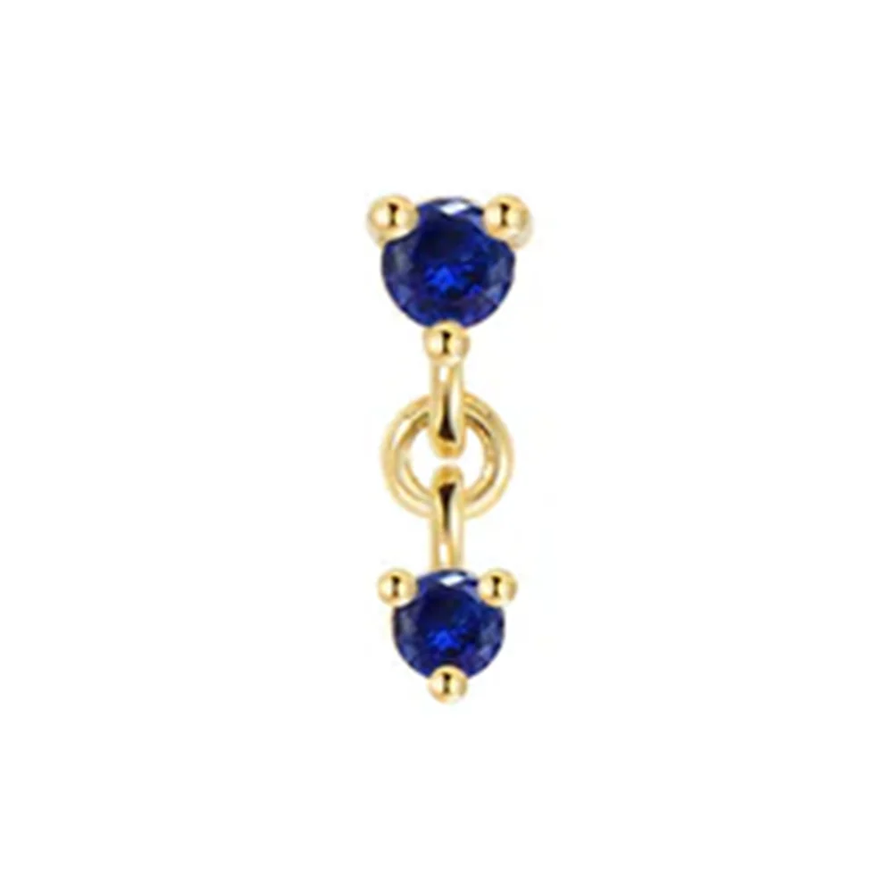 threadless: "Cascade 2" Chain End in Gold with Genuine Gemstones - Image 8