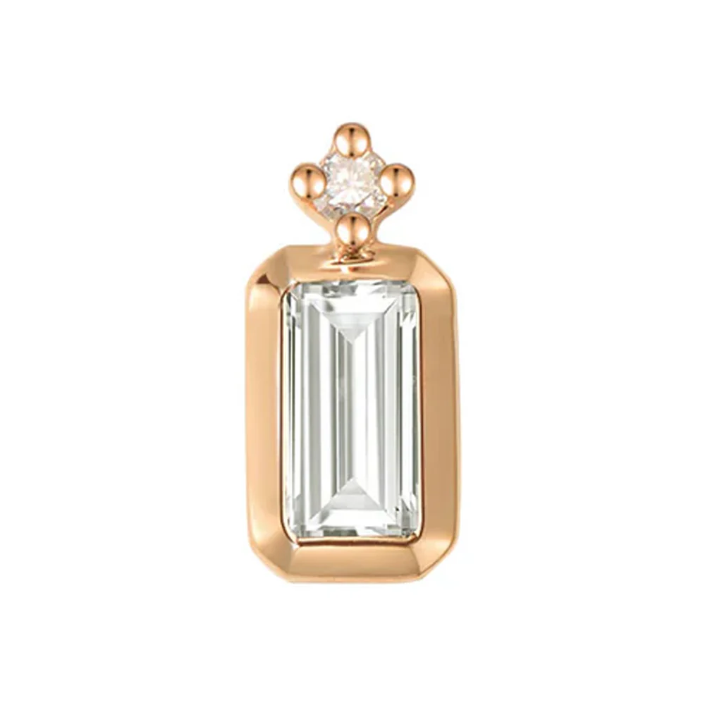 threadless: "Chloe" End in Gold with Diamonds - Image 4