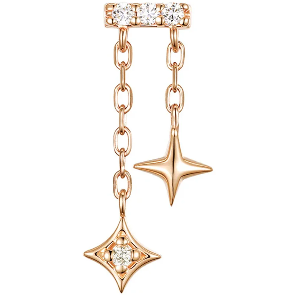 threadless: "Cosmo" End with Chains in Gold with Diamonds - Image 5