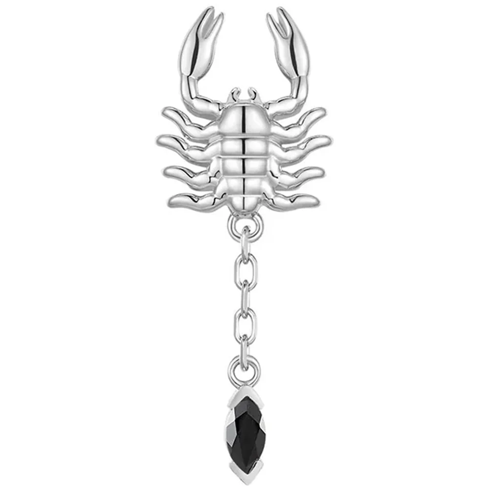 threadless: "Draco" Scorpion End in Gold with Black Agate - Image 4