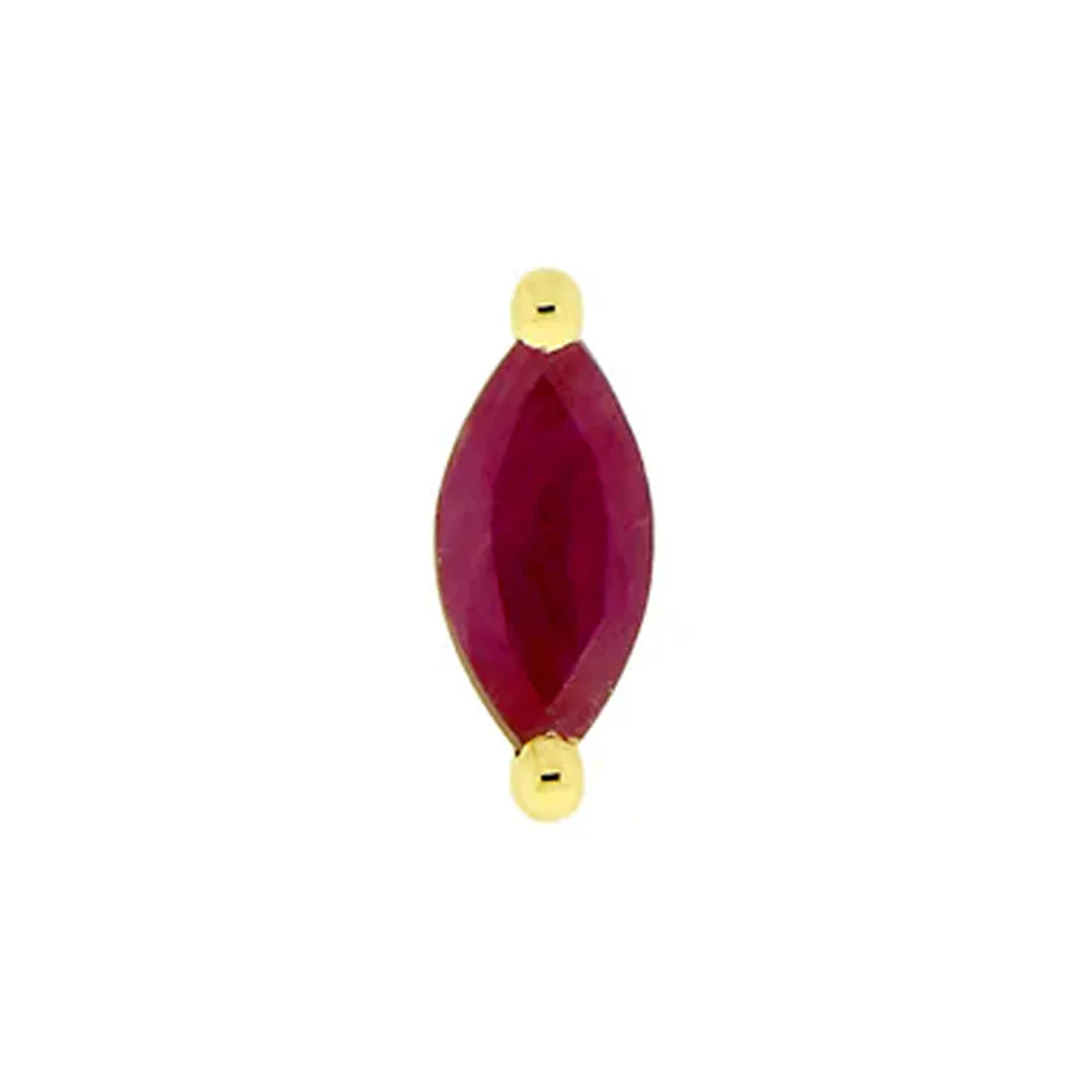 threadless: "Ella" End in Gold with Genuine Gemstones - Image 2