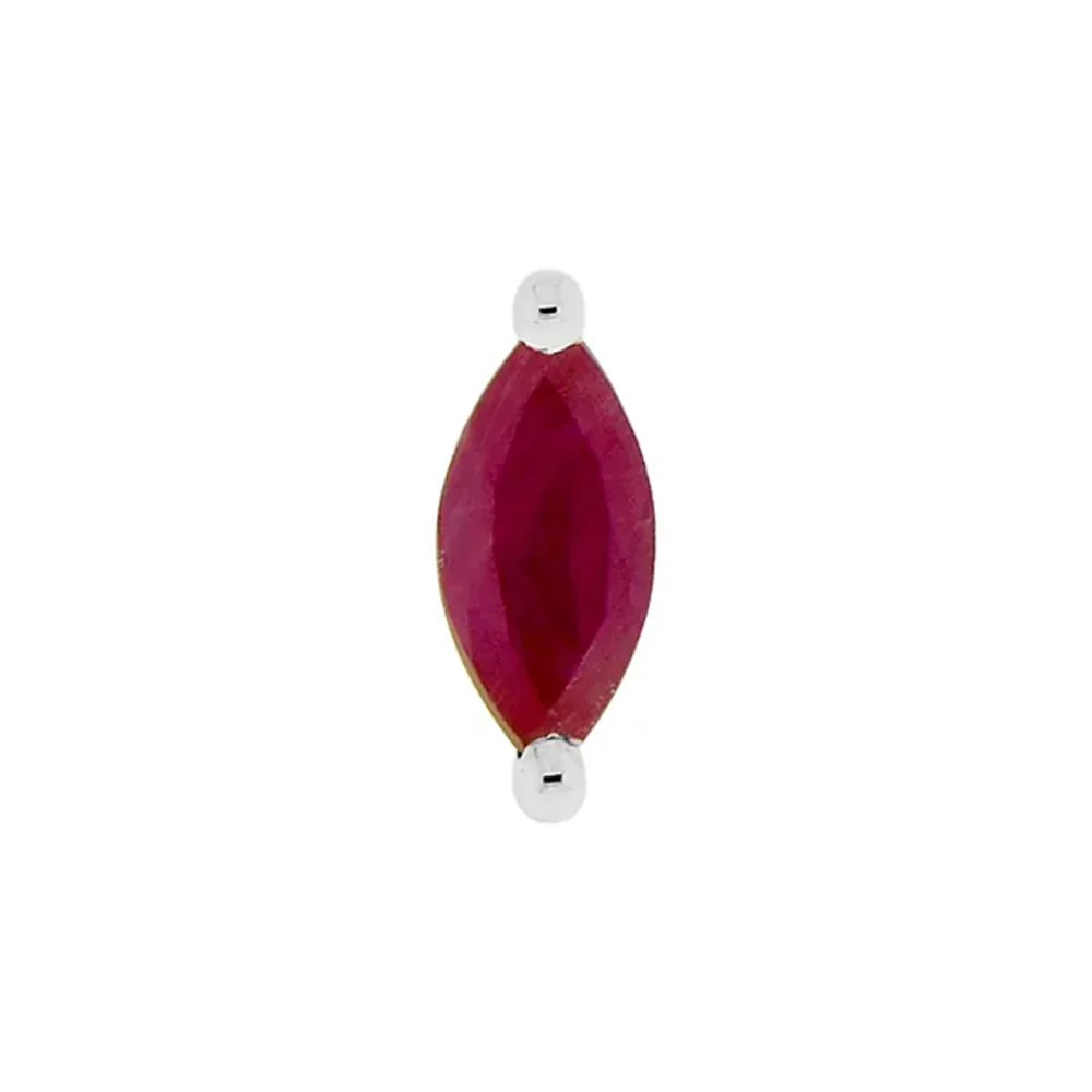 threadless: "Ella" End in Gold with Genuine Gemstones - Image 3