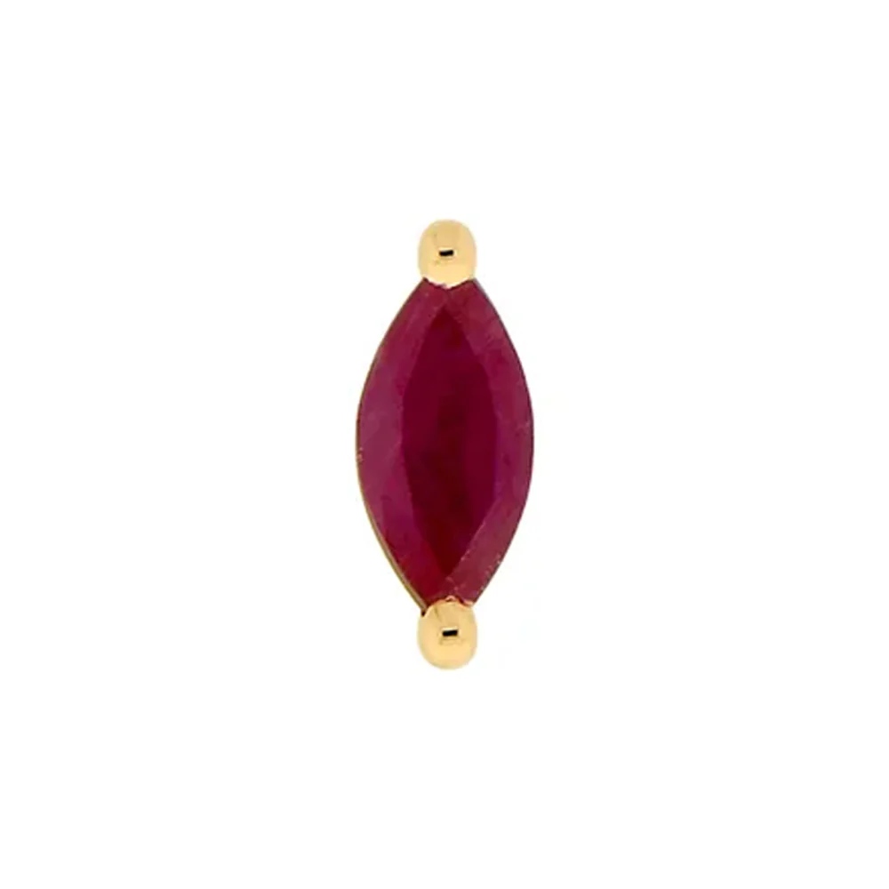 threadless: "Ella" End in Gold with Genuine Gemstones - Image 4