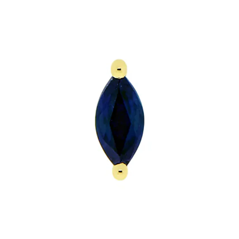 threadless: "Ella" End in Gold with Genuine Gemstones - Image 5