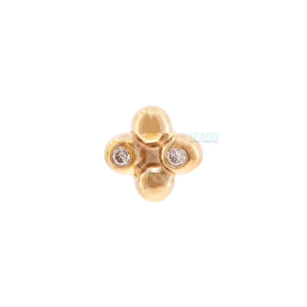 threadless: "Ezra 4 Square" End in Gold with Diamonds