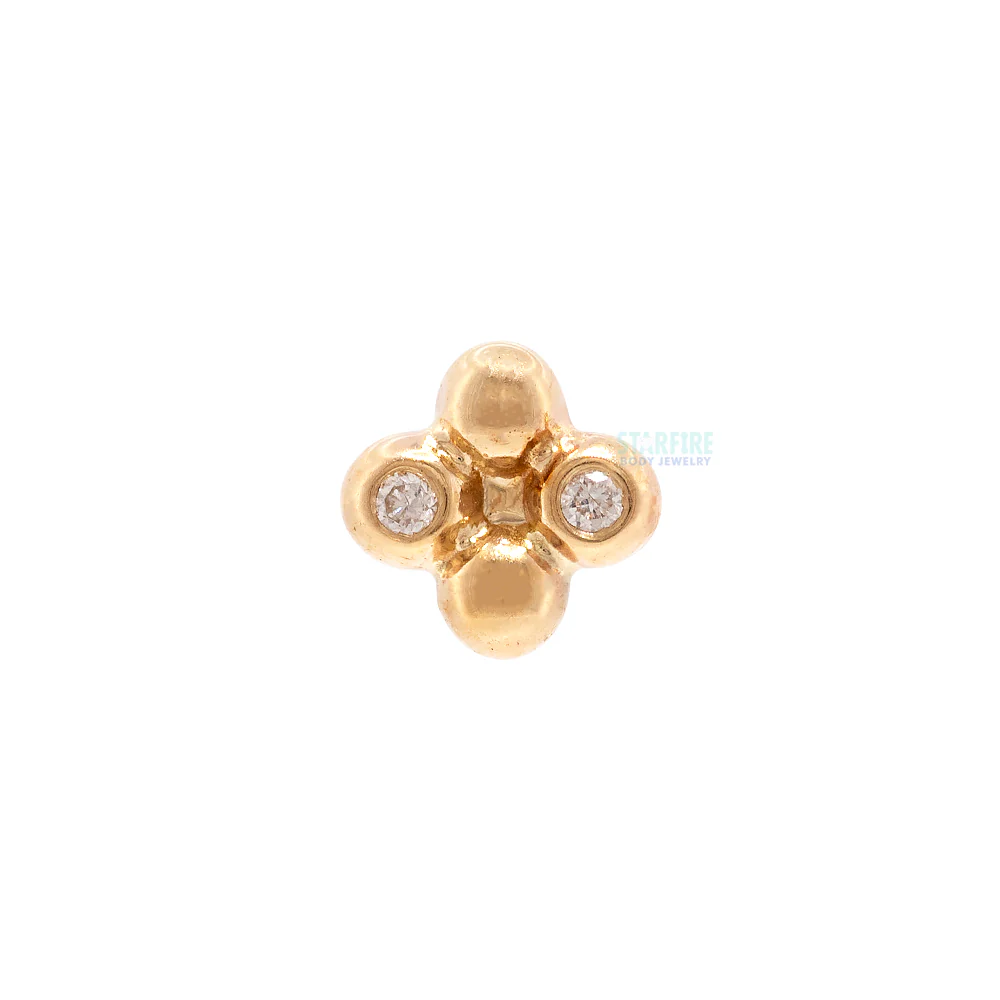 threadless: "Ezra 4 Square" End in Gold with Diamonds - Image 4