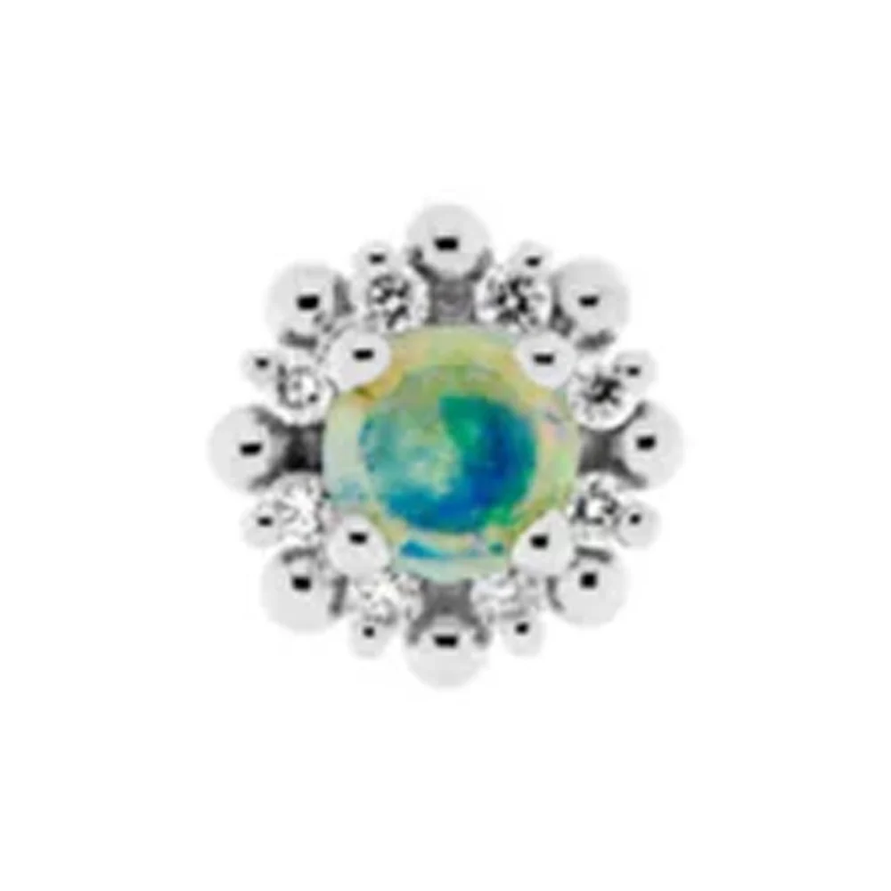 threadless: "Gaia" End in Gold with Opal & Diamonds - Image 2