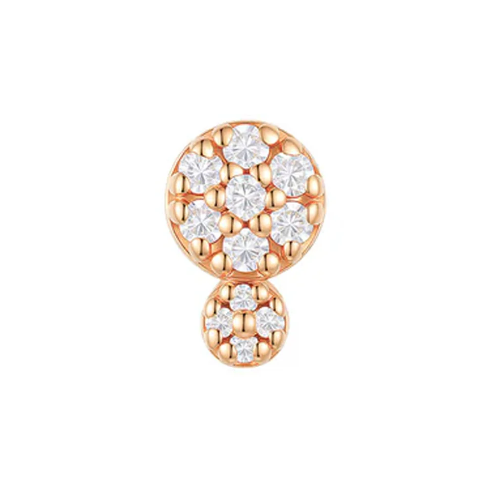 threadless: "Gemma" End in Gold with Diamonds - Image 4
