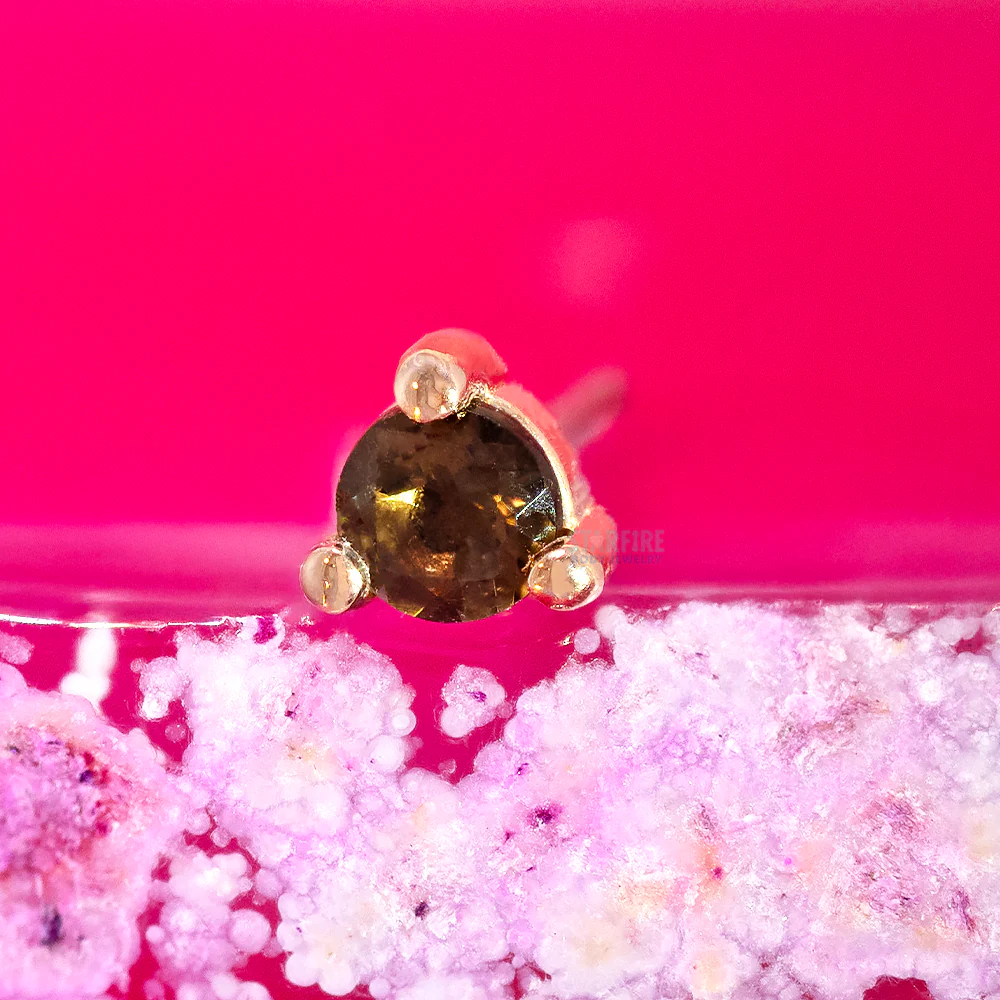 threadless: "Gia" End in Gold with Genuine Gemstones - Image 3