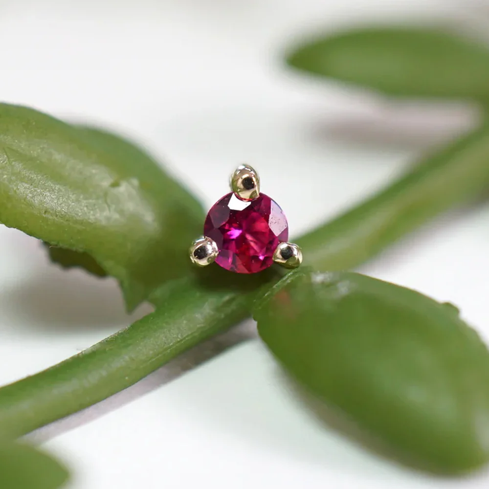 threadless: "Gia" End in Gold with Genuine Gemstones - Image 9