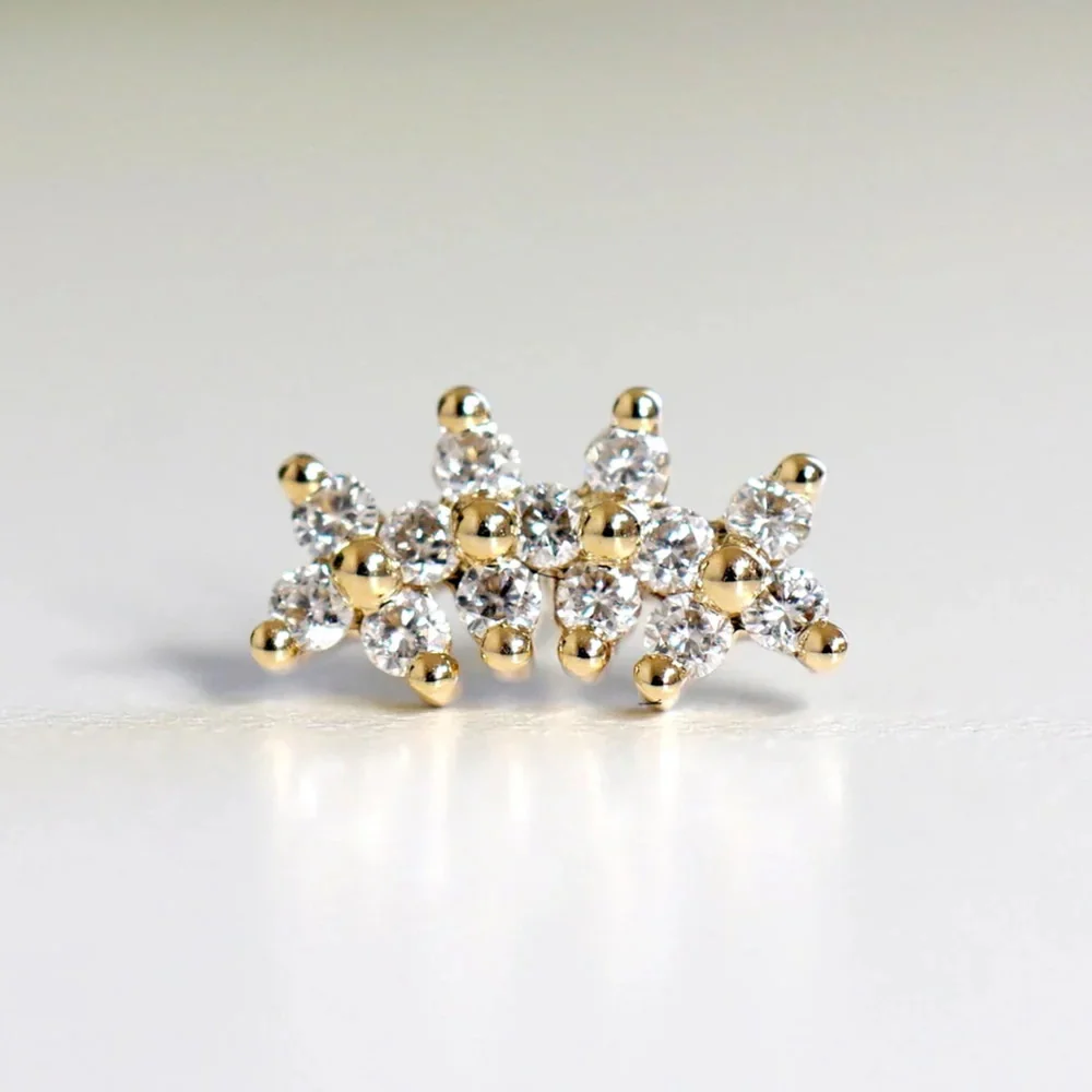 threadless: "Giselle" End in Gold with Diamonds - Image 2