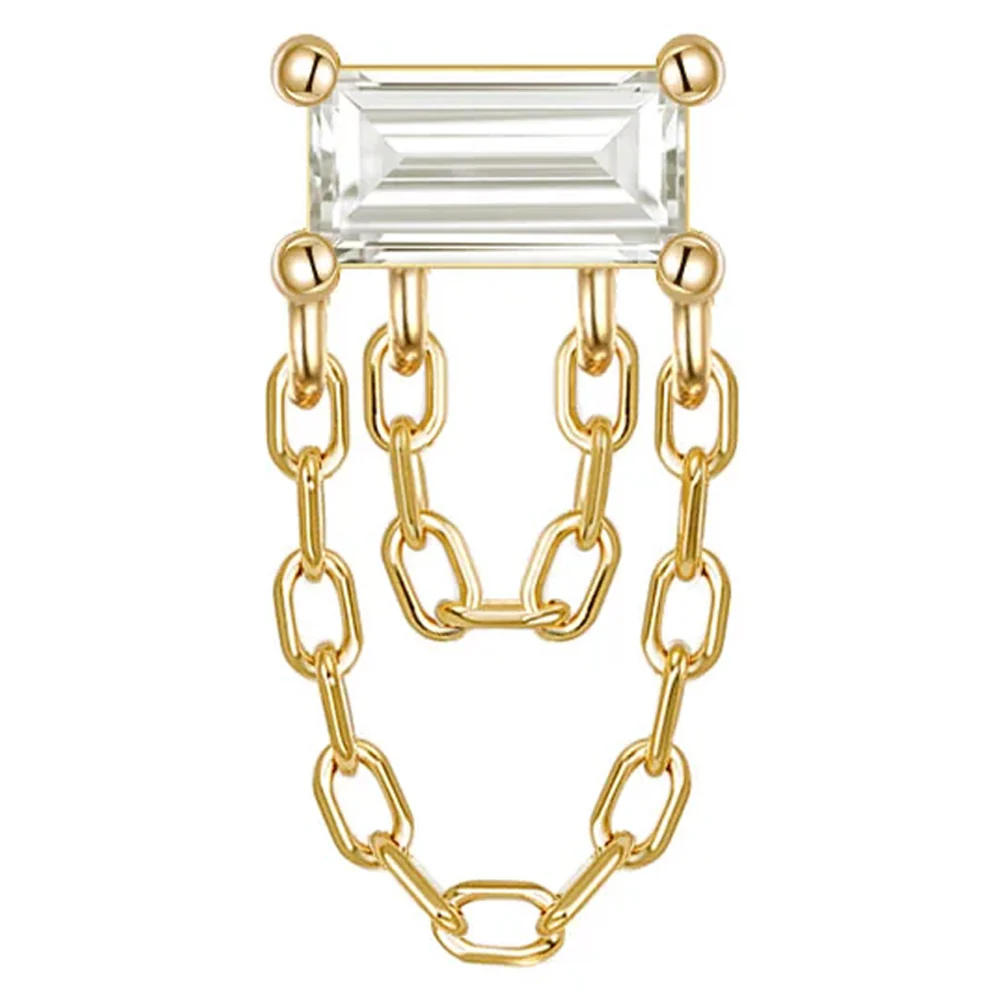 threadless: "Hazel" End with Chains in Gold with Diamond