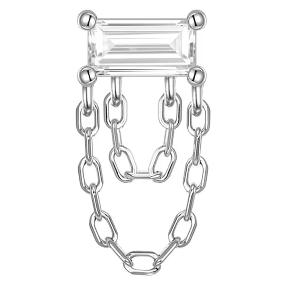 threadless: "Hazel" End with Chains in Gold with Diamond - Image 2