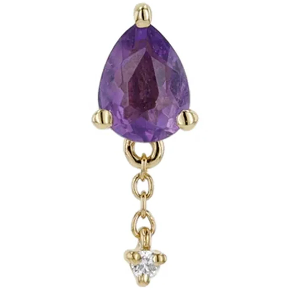 threadless: "Lilith" End with Chains in Gold with Gemstones - Image 3
