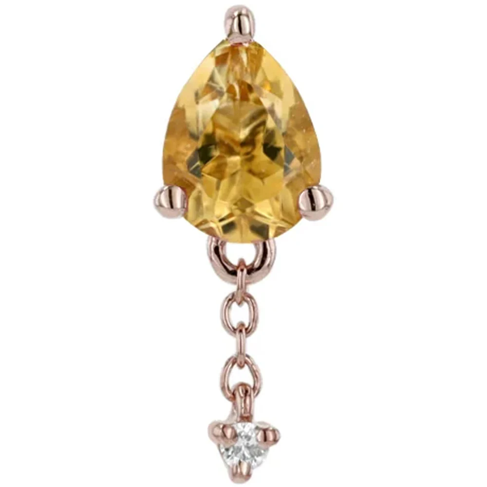 threadless: "Lilith" End with Chains in Gold with Gemstones - Image 8