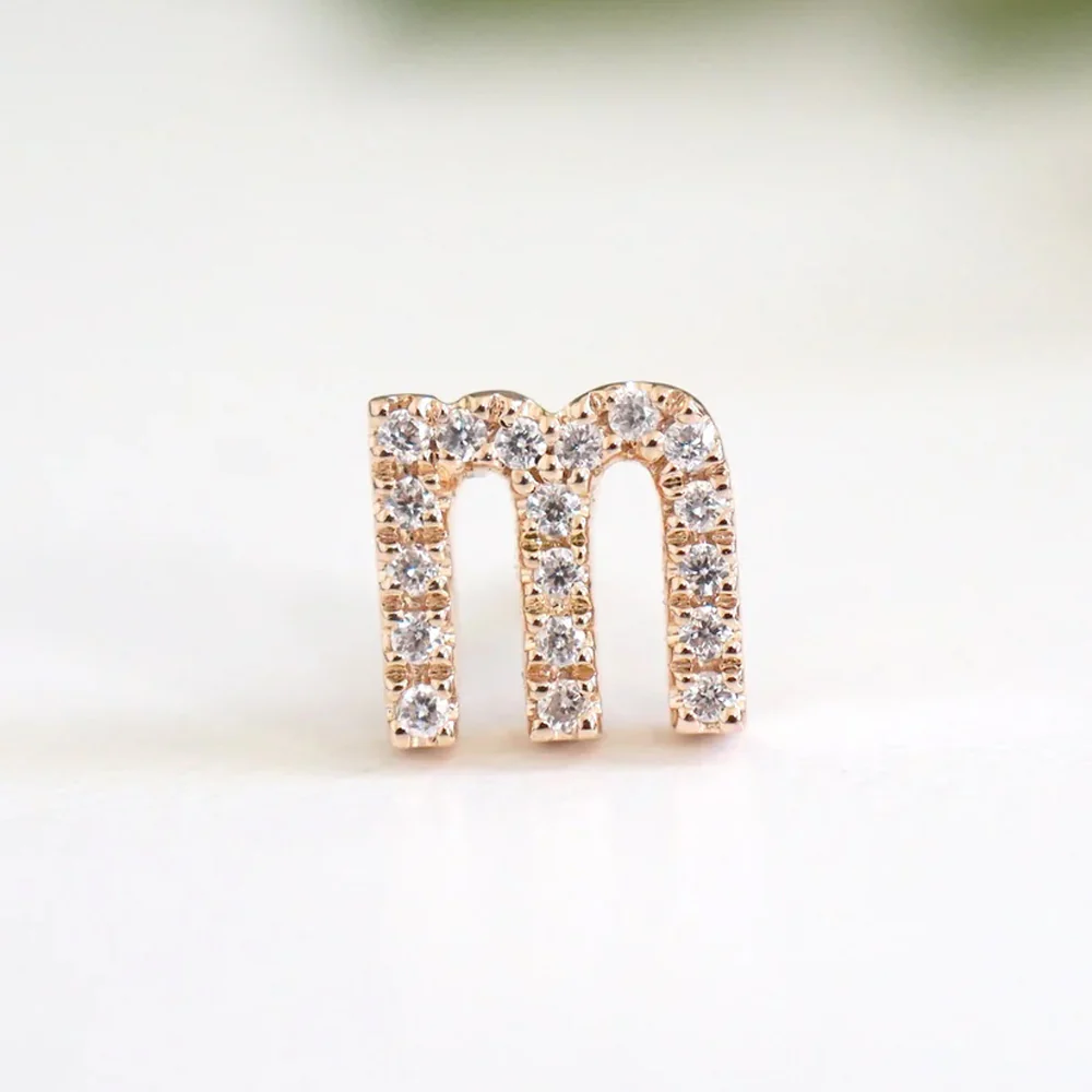 threadless: Lowercase Initial End in Gold with Diamonds
