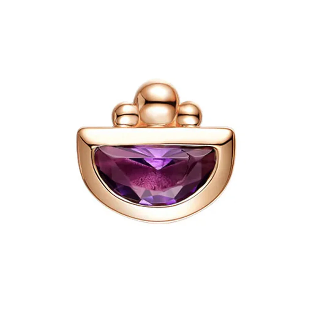 threadless: "Melody" End in Gold with Amethyst & Beads - Image 4