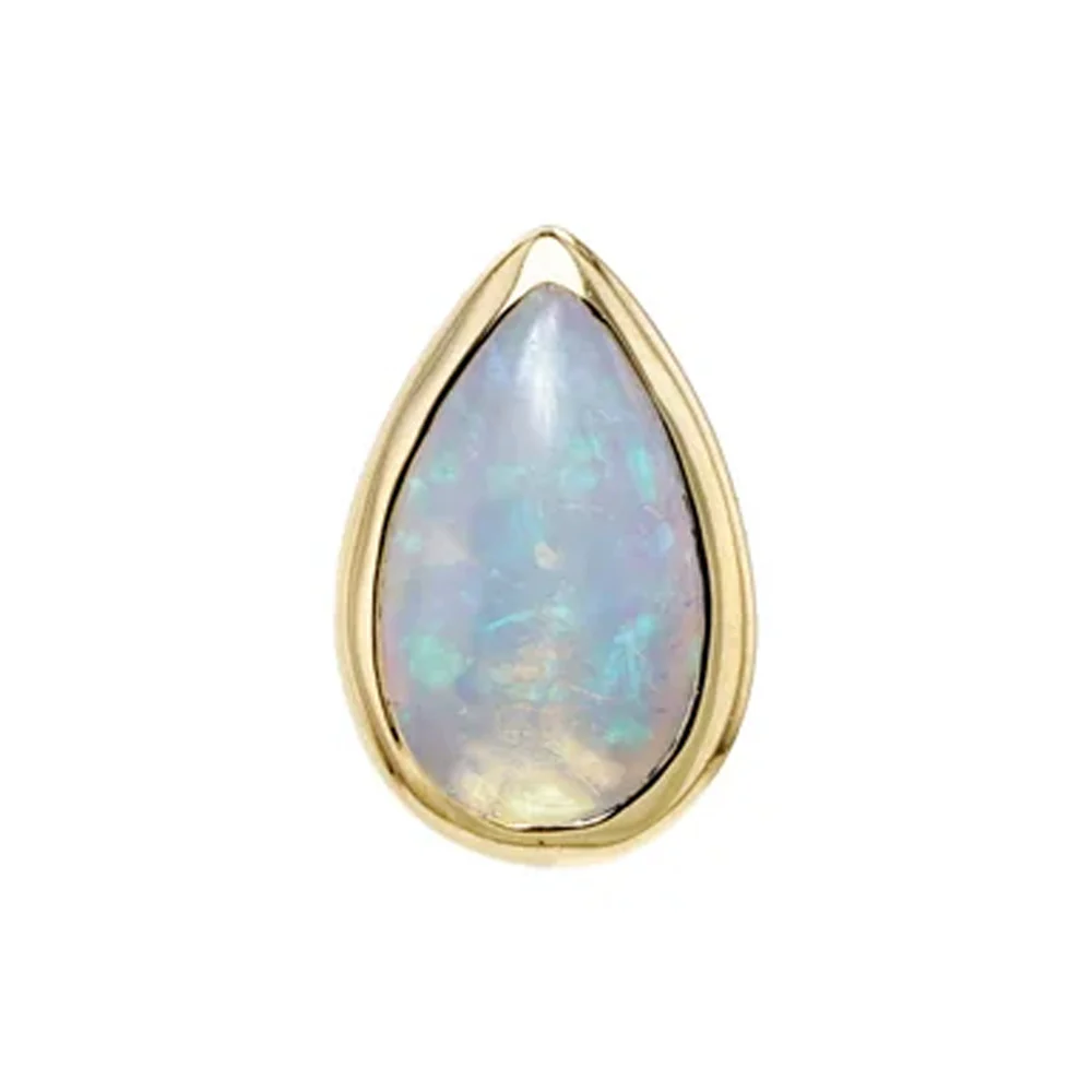 threadless: "Nora" End in Gold with Opal - Image 2