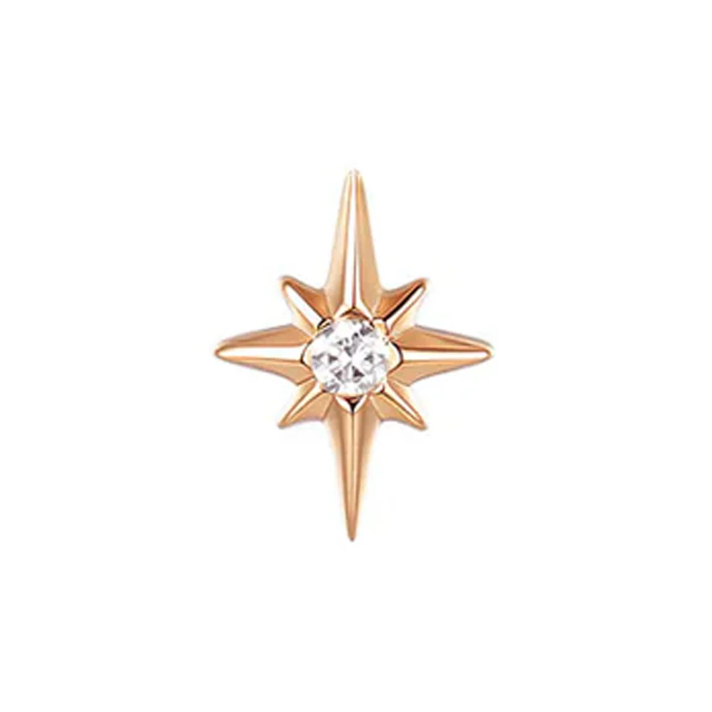 threadless: "Nova" End in Gold with Diamond - Image 5