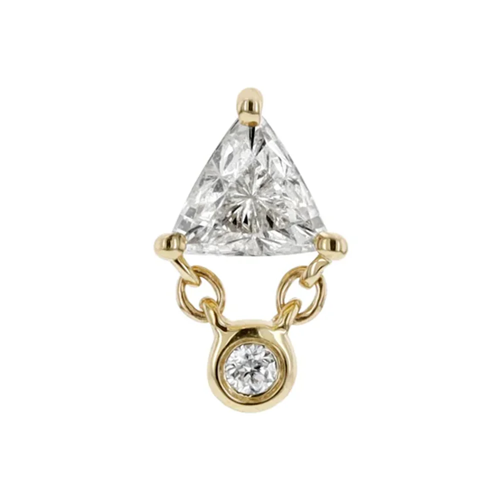 threadless: "Olivia" End in Gold with Genuine Gemstones - Image 3