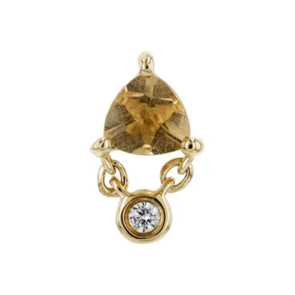 threadless: "Olivia" End in Gold with Genuine Gemstones - Image 5