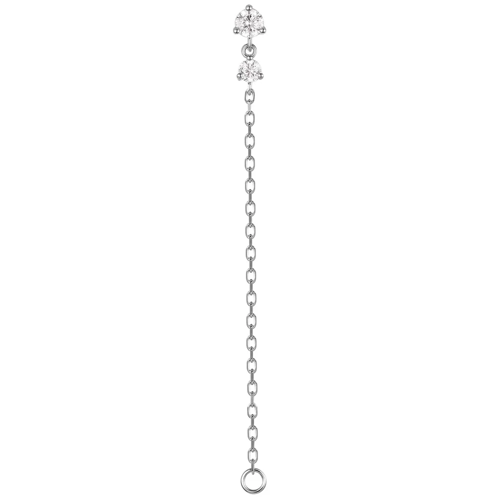 threadless: "Spark" Chain Attachment End in Gold with CZ's - Image 3