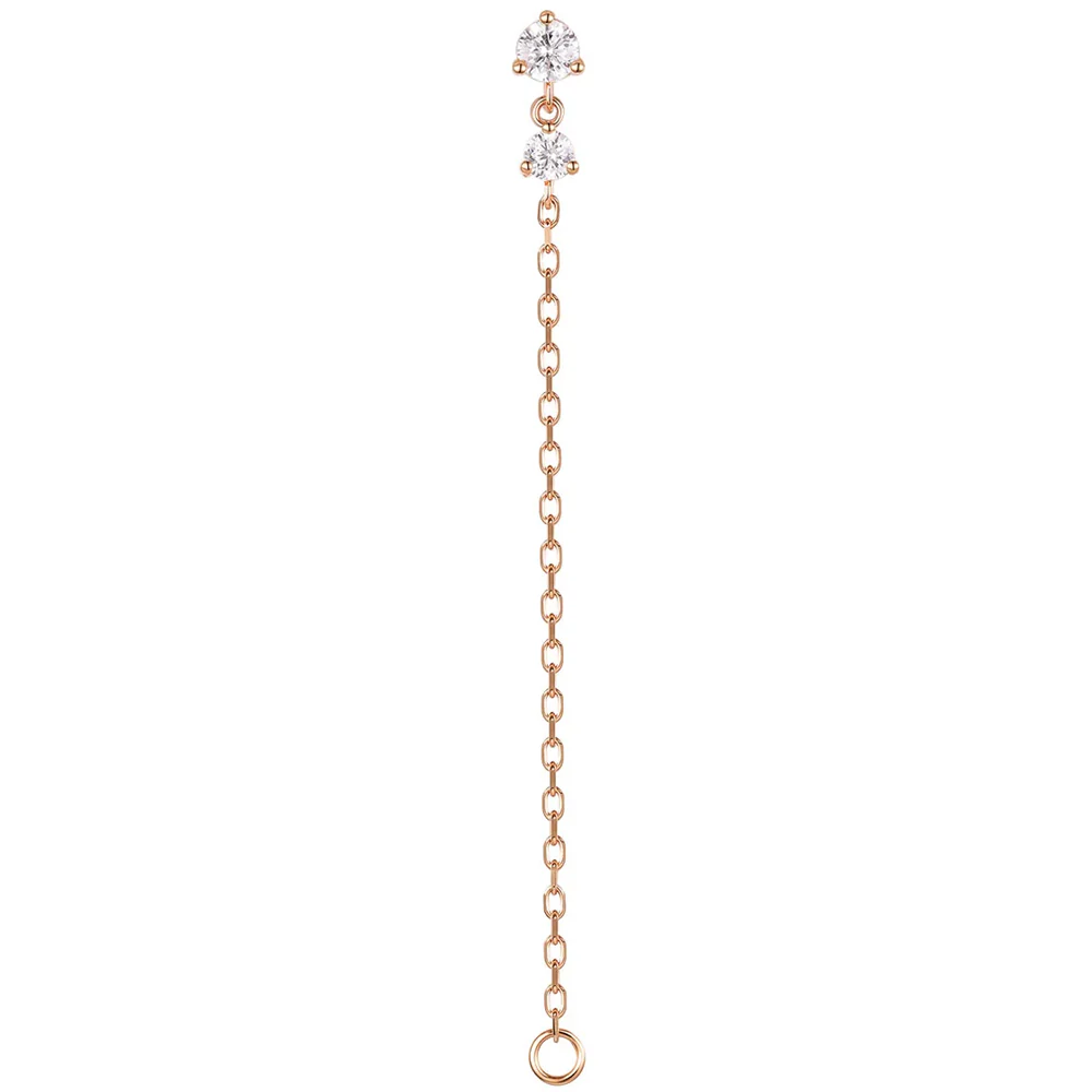 threadless: "Spark" Chain Attachment End in Gold with CZ's - Image 4
