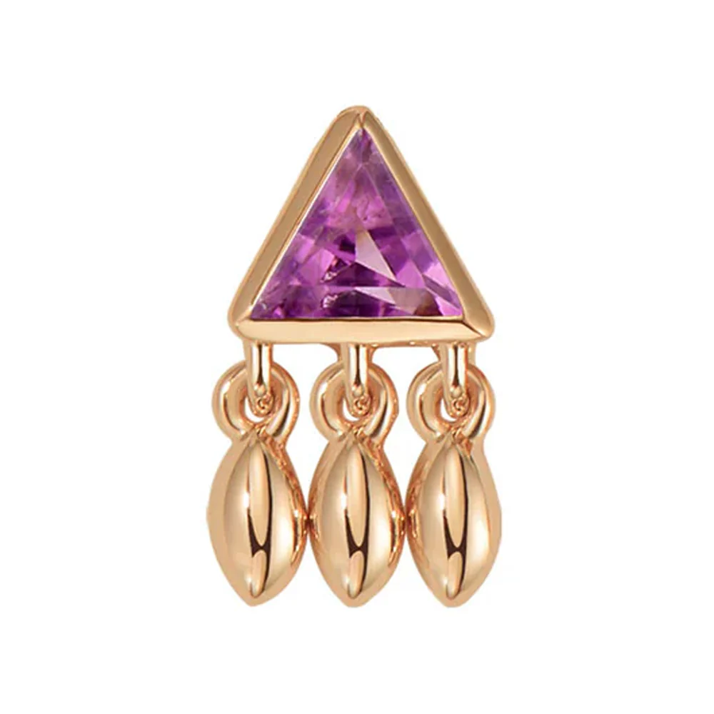 threadless: "Tessa" End in Gold with Colored Genuine Gemstones - Image 10