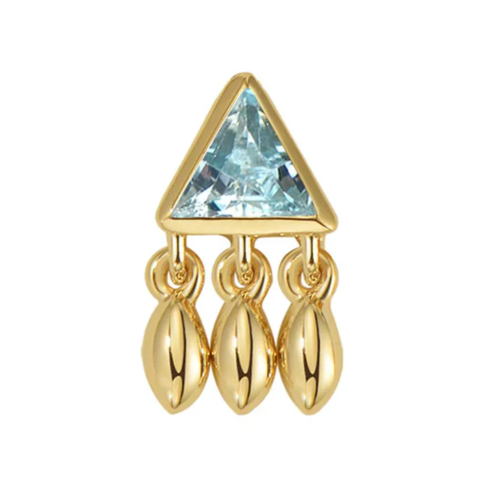 threadless: "Tessa" End in Gold with Colored Genuine Gemstones - Image 11