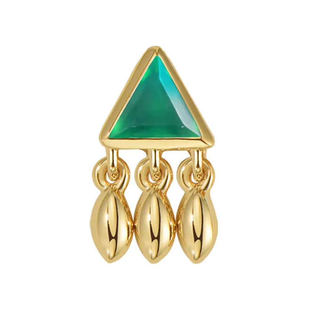 threadless: "Tessa" End in Gold with Colored Genuine Gemstones - Image 2