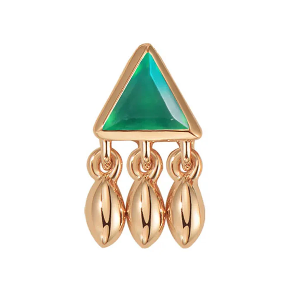 threadless: "Tessa" End in Gold with Colored Genuine Gemstones - Image 4