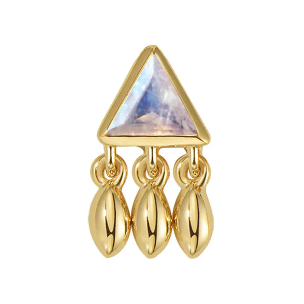 threadless: "Tessa" End in Gold with Colored Genuine Gemstones - Image 5
