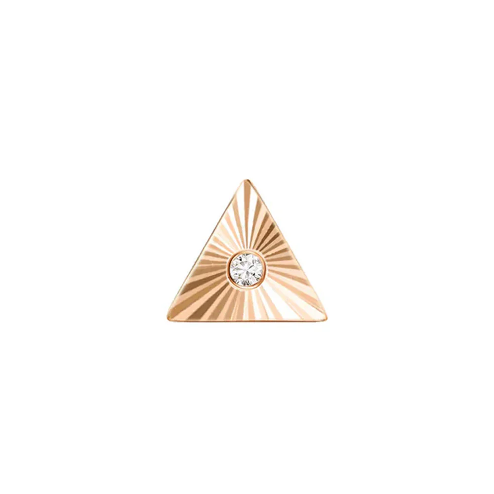 threadless: Triangle "Sloan" End in Gold with Diamond - Image 10